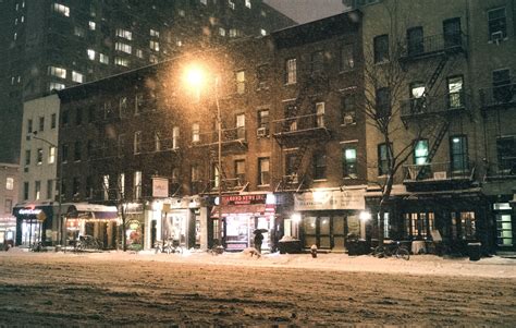 обои Уличный Городской пейзаж ночь снег Зима Дорога вечер