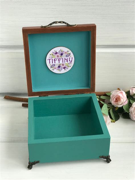 Peacock Jewelry Box Personalized Wooden Keepsake Box Peacock Etsy