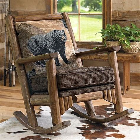 1 out of 5 stars with 2 ratings. Black Bear Log Rocking Chair | Home--Rustic--My Dream Home ...