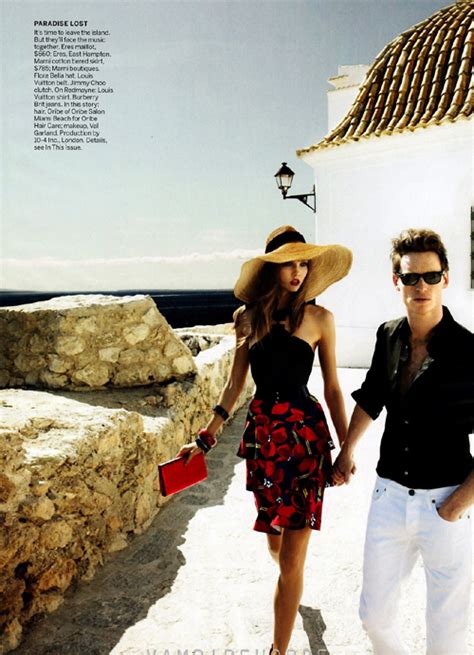 Karlie Kloss And Eddie Redmayne Mario Testino Vogue Us December 2011 Temptation Island