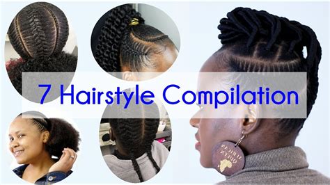 Needle And Thread Cornrows Compilation On Natural Hair Part 1 Youtube