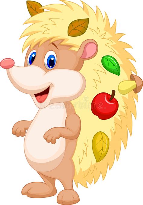 Cute Hedgehog Cartoon Stock Vector Illustration Of Character 34230845
