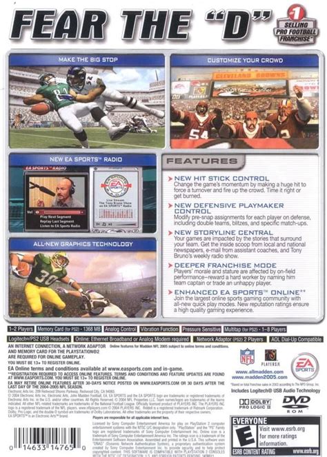 Madden 2005 Sony Playstation 2 Game