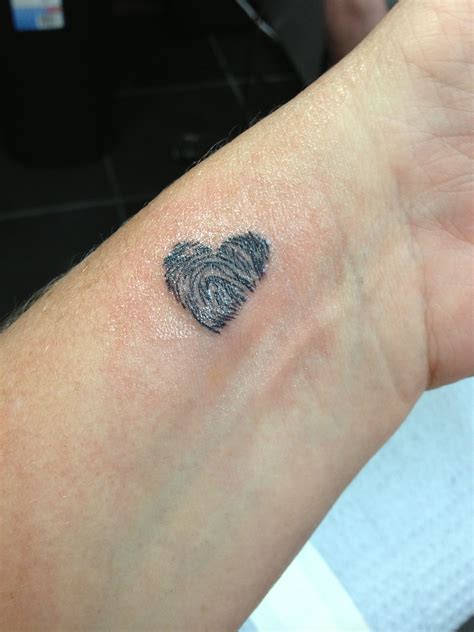 In Love With This Idea Fingerprint Tattoos Fingerprint Heart Tattoos