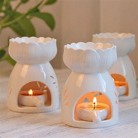 Oil Burner Ceramic Wax Melt Warmer Fragrance Tealight Candle Holder Cut Out Sale Banggood Com