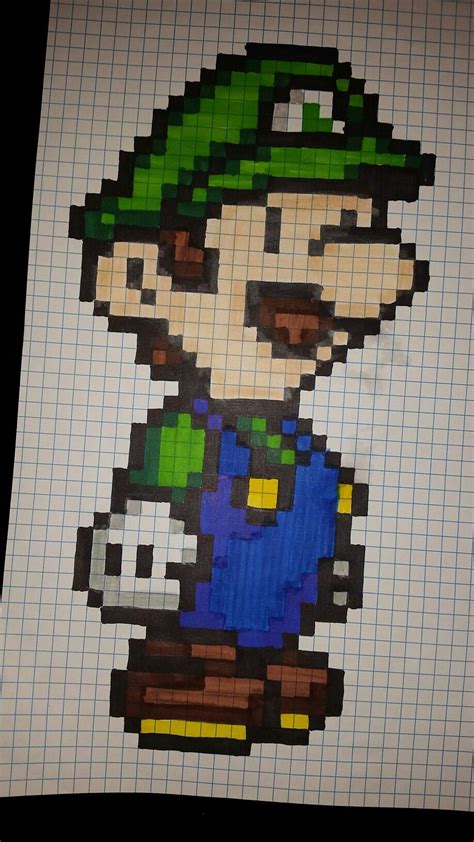Check out amazing pixel artwork on deviantart. Luigi pixel art | Dessin pixel, Pixel art, Dessin
