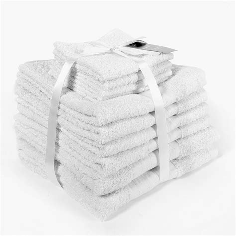Luxury Soft 10 Piece 100 Cotton Towel Bale Set Face Hand Bath Bathroom