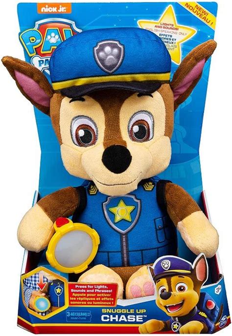 Paw Patrol 6042019 Snuggle Up Chase Plush With Flashlight And Sounds
