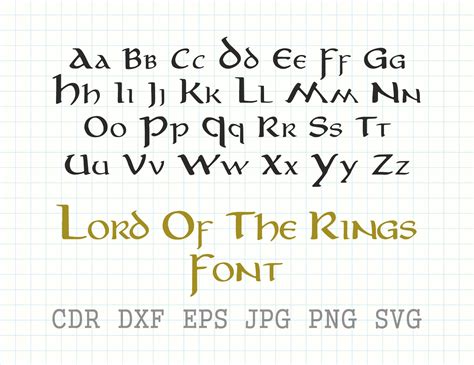 Lord Of The Rings Elvish Symbols