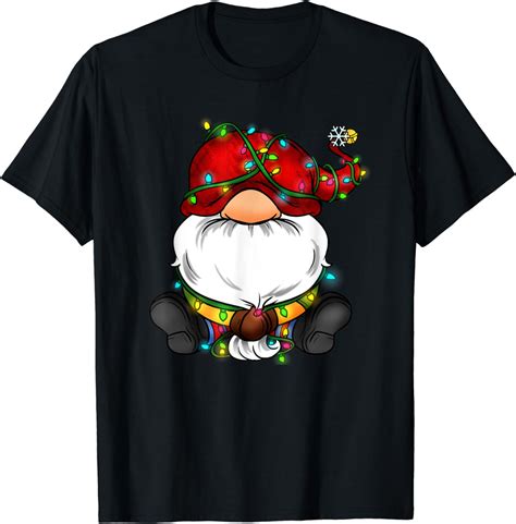 Christmas Gnome T Men Women Kids Xmas Cute Garden Gnome T Shirt
