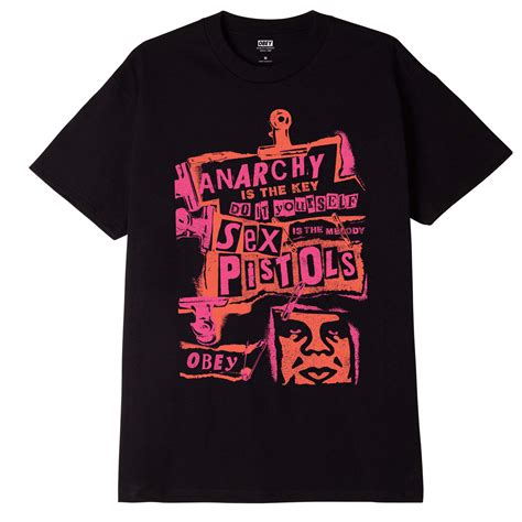 Obey X Sex Pistols Anarchy Tee Black The Giant Peach