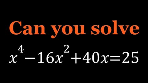 a cool polynomial equation algebra youtube