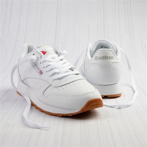 Mens Reebok Classic Leather Athletic Shoe White Gum Journeys