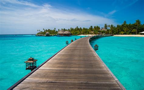 Bandos Island Resort In Maldives Desktop Wallpaper Hd 3840x2400