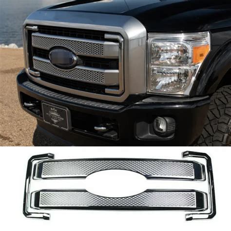 Chrome For 2011 2016 Ford F250 F350 F450 F550 Super Duty Front Mesh