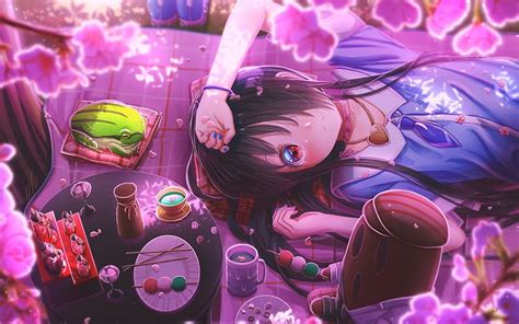 1680x1050 Anime Girl Lying Down Frog Short Hair For Macbook Pro 15