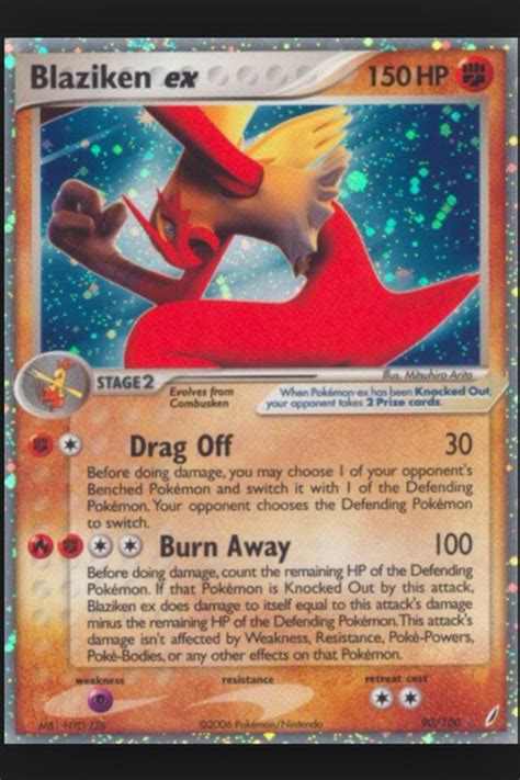 Blaziken Ex Drag Off Before Doing Damage You May Choose I Of Your