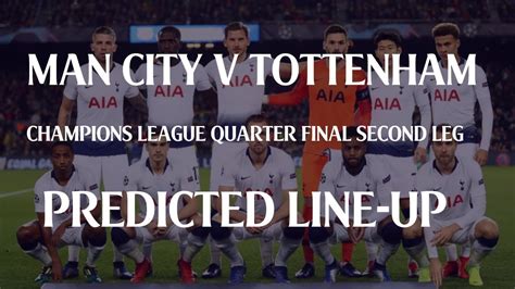 Tottenham V Man City Champions League Quarter Final 2nd Leg