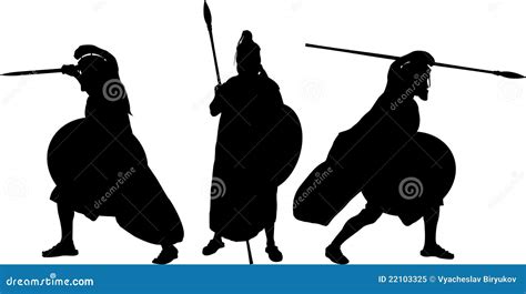 Silhouettes Of Ancient Warriors Royalty Free Stock Photo Image 22103325