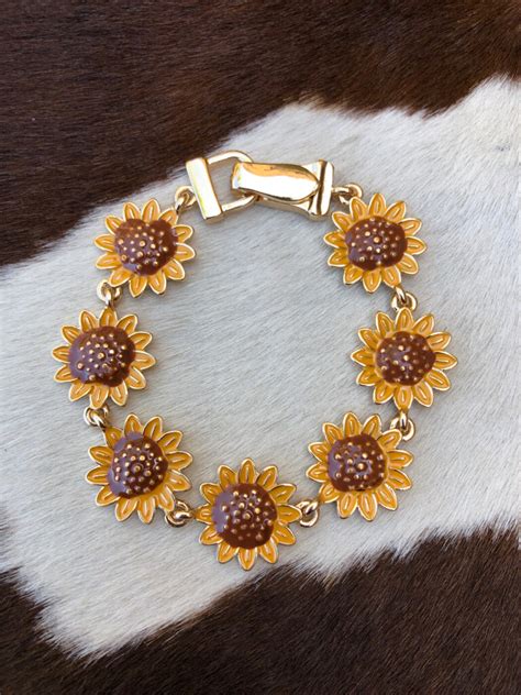 Sunflower ” Stylish Magnetic Closure Bracelet Classic Ale Accessories