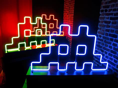 Space Invader Neon Lazarides Grifters Show Matt Hobbs Flickr