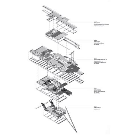 High Rise Desires Exploded Axonometric Spaceconfiguration
