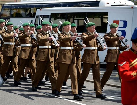 Officers Soldiers And Veterans Of The Intelligence Corps Marched