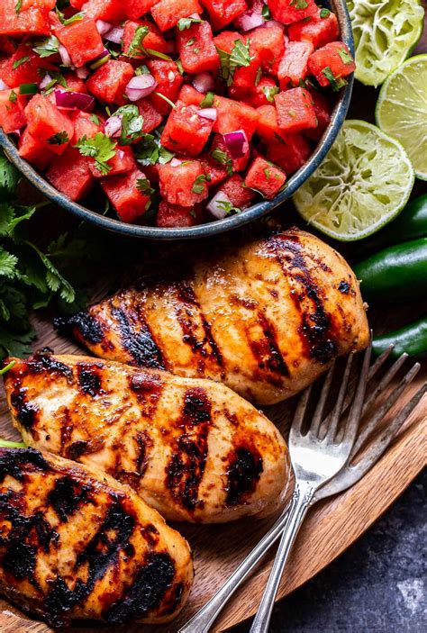 Grilled Honey Lime Chicken With Watermelon Salsa Recipe Runner