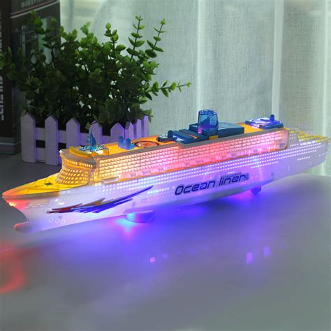 Electric Flashing Light Music Cruise Ship Boat Model Ocean Liner