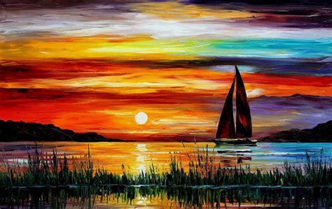 Sunset Painting Ideas On Canvas Water Easy Canvas Art Oil Pastel