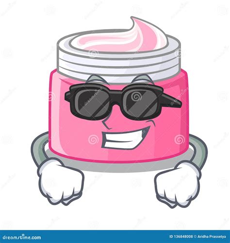 Super Cool Face Cream In The Cartoon Form Stock Vector Illustration