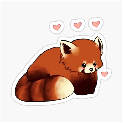 Cute Adorable Red Panda Sticker For Sale By Vickyn96 Redbubble