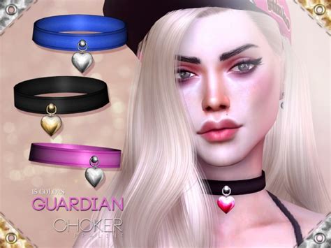 The Sims Resource Guardian Choker By Pralinesims • Sims 4 Downloads