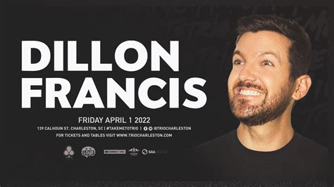 dillon francis tickets at trio in charleston by loud crowd charleston tixr