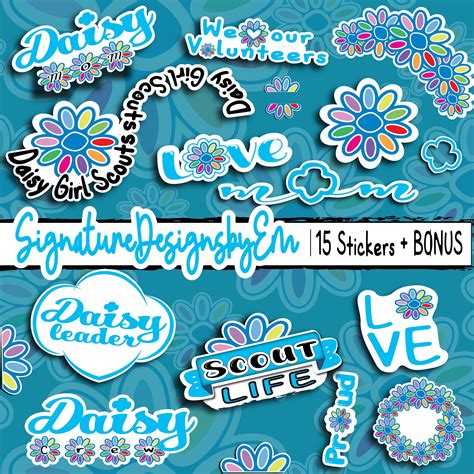 Daisy Girl Scout Svg Daisy Clip Art Girl Scout Planner Etsy