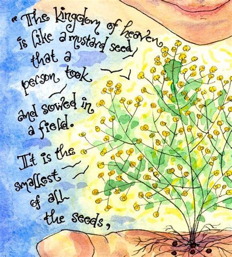 Mustard Seed Parable Scripture Art Print Catechesis Of The Good