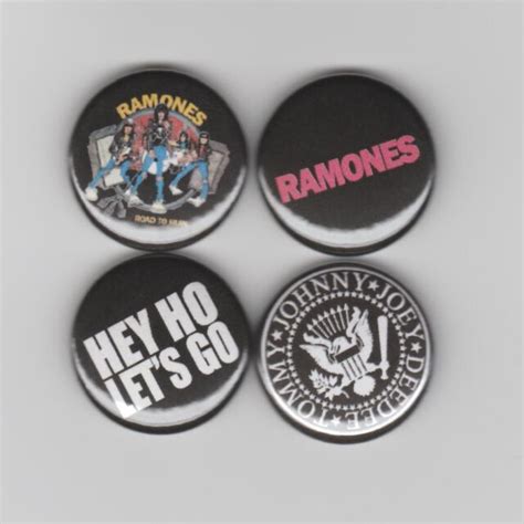 ramones 1” buttons set of 4 punk misfits rancid nyc ebay