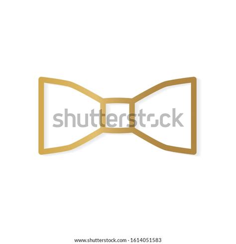 Golden Bow Tie Icon Vector Illustration Stock Vector Royalty Free