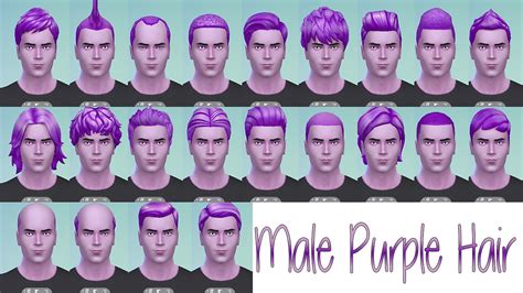 Stars Sugary Pixels Male Purple Hairstyle Sims 4 Hairs 79650 Hot Sex