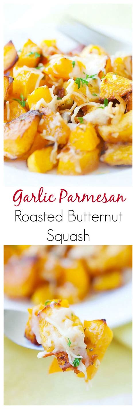 Garlic Parmesan Roasted Butternut Squash Easy Delicious Recipes