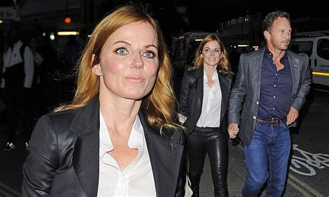 Geri Halliwell Wears Leather Trousers To See Kate Bush In Concert Daily Mail Online