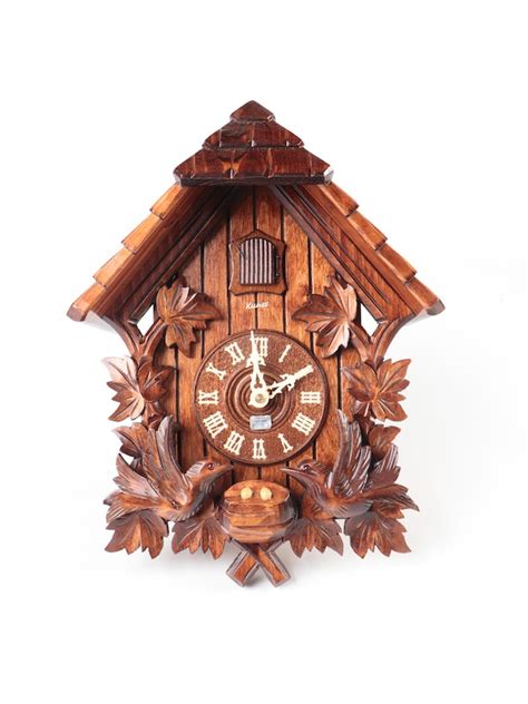 Kuner German Black Forest Carved Wood Cuckoo Clock Late 20th Century Ebth