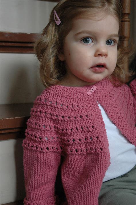 Ravelry Eyelet Yoke Cardigan By Sarah Hoadley Baby Cardigan Knitting