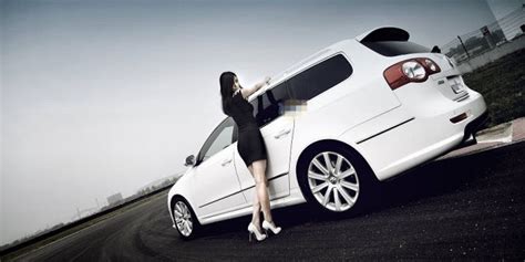 Girl Kute Show Cars Gai Xinh Kute Sexy Long Legs The Volkswagen R36