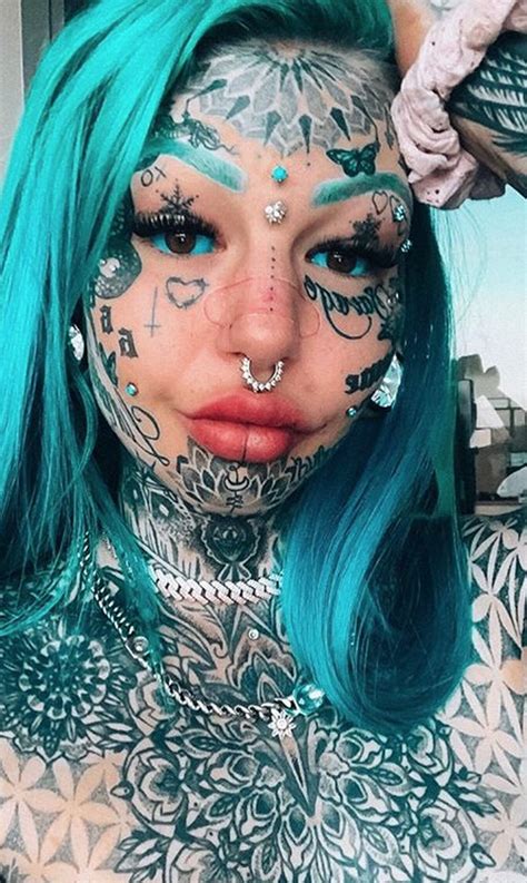 Tattoo Model Flaunts Bold New Piercings After Covering Of Her Body In Ink Daily Star