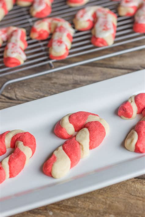 Iced Candy Cane Sugar Cookies Lovely Little Kitchen