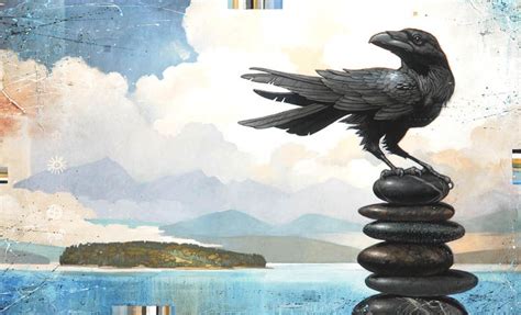 Craig Kosak Paintings Guide Island Crow Art Raven Art Bird Art