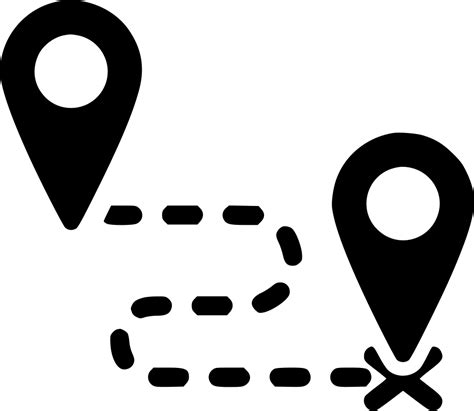 Destination Route Direction Way Map Distance Svg Png Icon Free Download