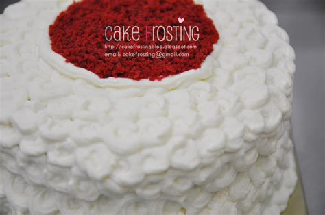Using a serrated knife, cut the cake in half horizontally and place the bottom layer on a serving dish. Cake Frosting
