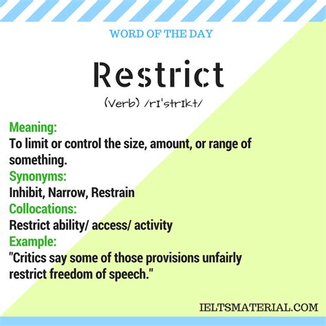 Restrict Word Of The Day For Ielts